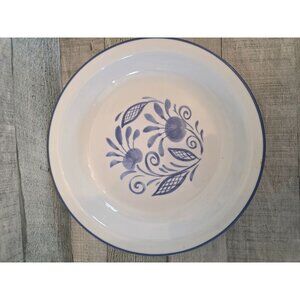 Vintage Corelle Oceanview Pie Dish Bowl Blue & White Floral